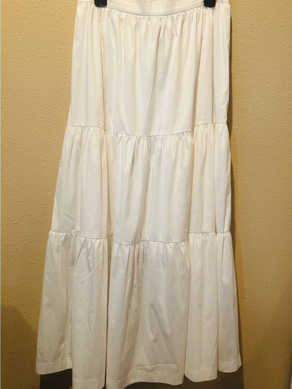 Elie Tahari Cream Tiered Maxi Skirt